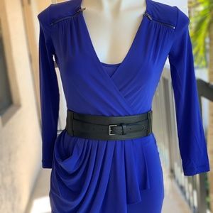BCBG Max Azria Fitted Royal Blue dress with detach